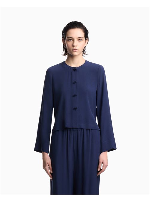 Shirt in flowing jacquard fabric Emporio Armani | EW003104 AF20287.UB130